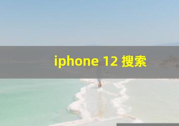 iphone 12 搜索